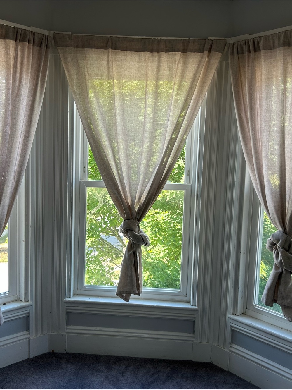 54x 85” Threshold Light Beige Sheer Curtain Panels - Set of 8 Window Panels